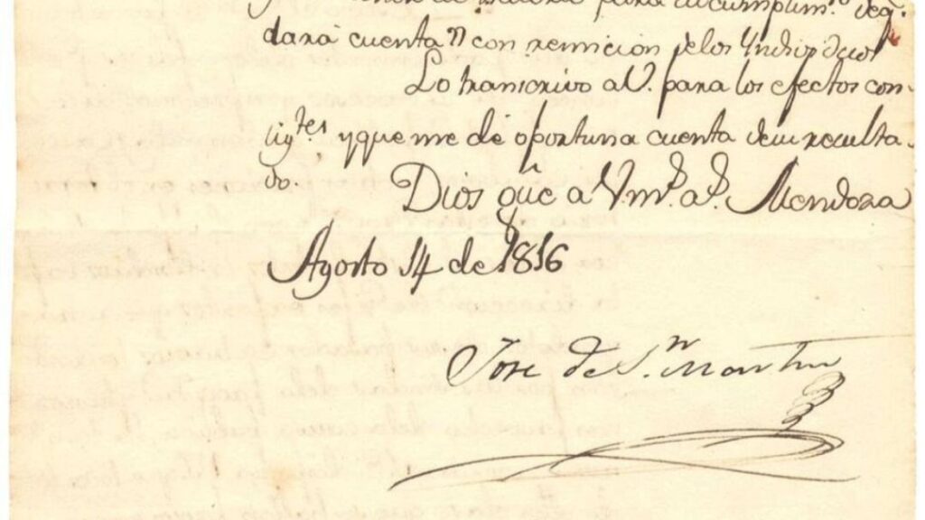 conocé la carta en la que san martín se refiere a las islas malvinas
